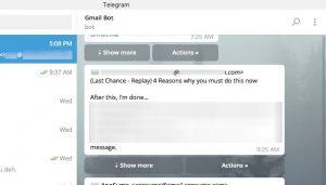 ارسال و دریافت ایمیل های جی میل با تلگرام